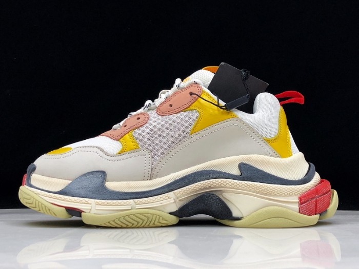 balen triple s cream yellow red 490672 w09o5 9035