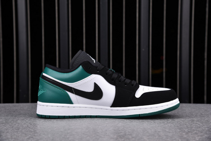 air jordan 1 low white black mystic green 553558-113
