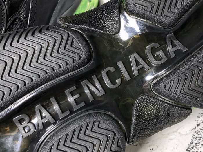 balen triple s trainers clear sole blue adn red 541624 w09o1 3861