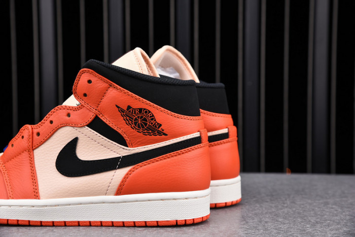 air jordan 1 mid team orange black 852542-800