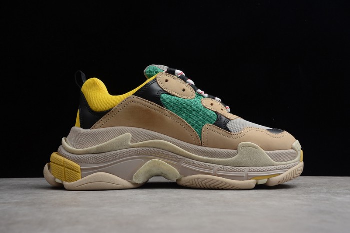 balen triple s w06e1-1000 beige/green-yellow