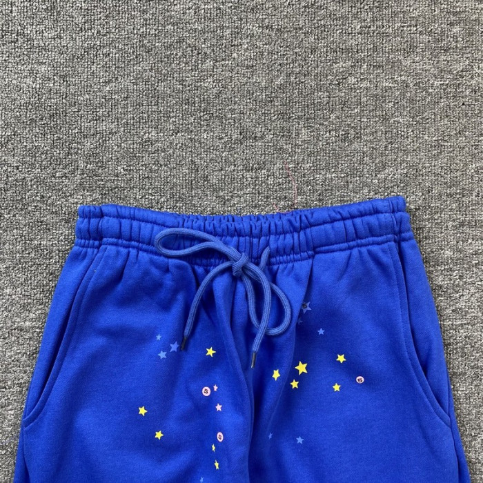 sp5der p*nk sweatpants blue