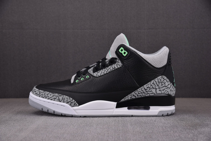 air jordan 3 "black/green glow"