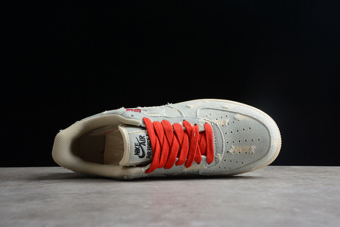 L*v*s x nike air force 1 07 low denim university red vi6396-158
