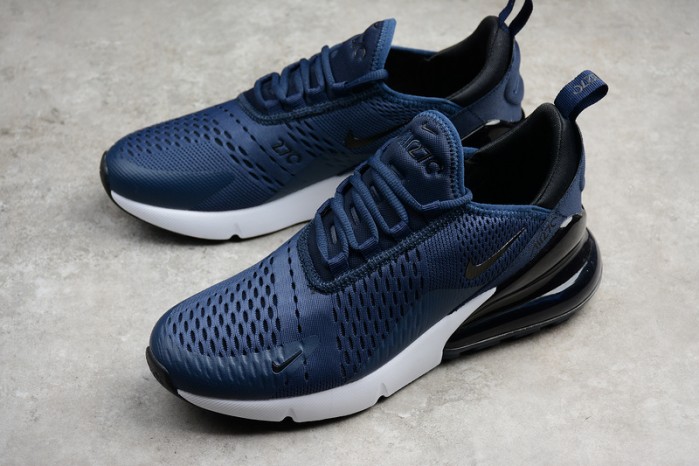NIKE mens Air Max 270 "Midnight Navy" Black/ White AH8050-400