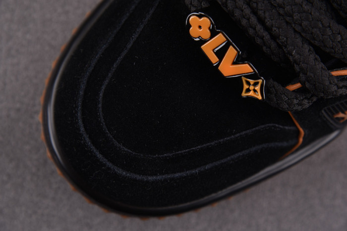 l&v trainer maxi black brown suede