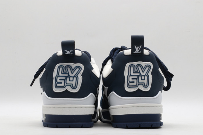 l&v skate sneaker marine white