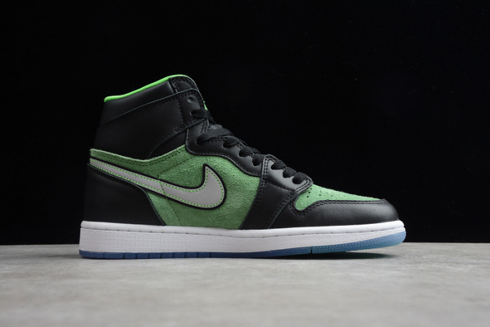air jordan 1 retro high zoom black green ck6637-002