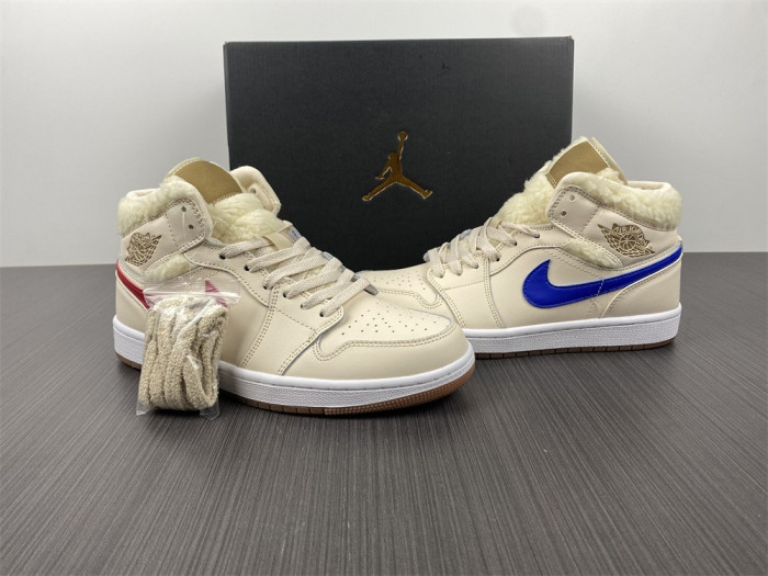 jordan 1 mid fleece pearl white do2207-264