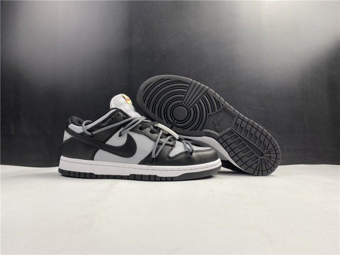 fw x nike dunk low black and grey ct0856-007