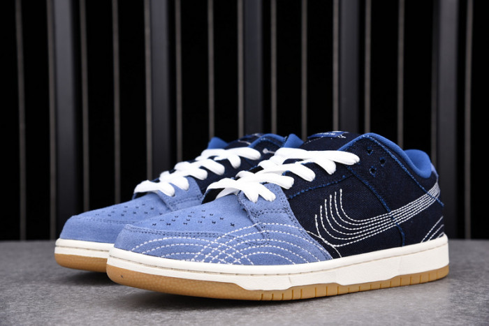 nike sb dunk low denim sashiko cv0316-400
