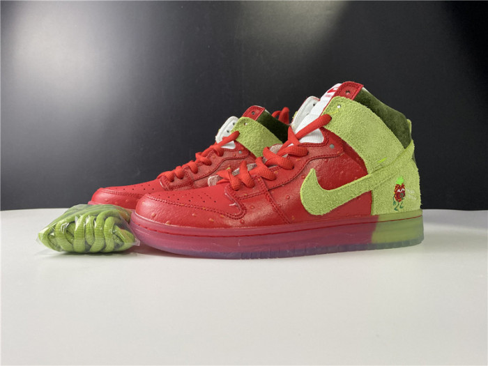 nike sb dunk high strawberry cough cw7093-600