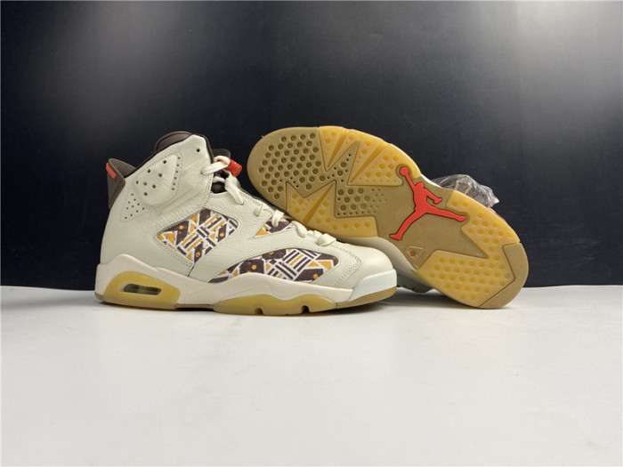 air jordan 6 retro quai54 sail brown (2020) cz4152-100