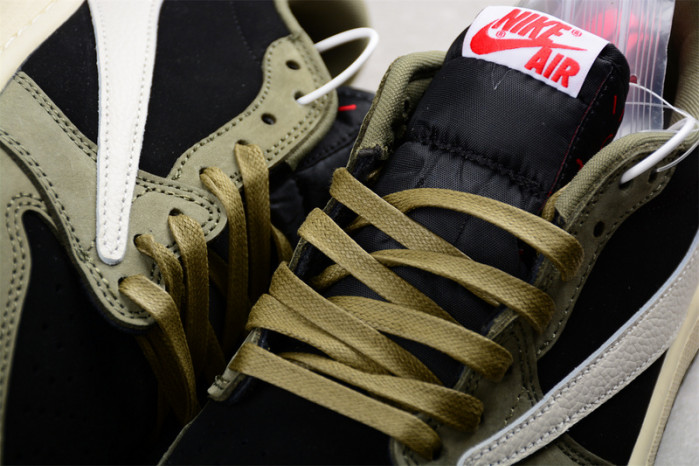 travis scott x air jordan 1 low og black olive