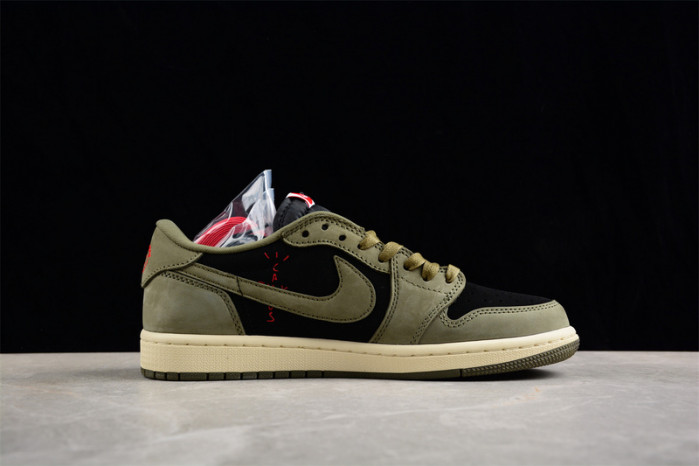 travis scott x air jordan 1 low og black olive
