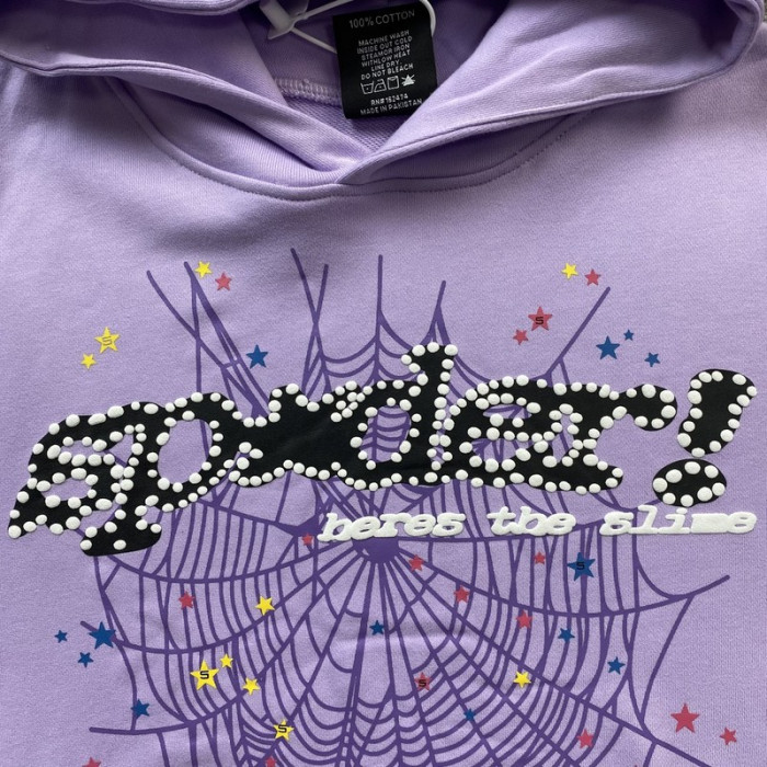 sp5der acai hoodie purple