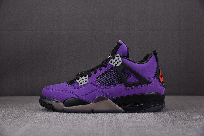 travis scott x air jordan 4 retro ''purple suede aj4-766302