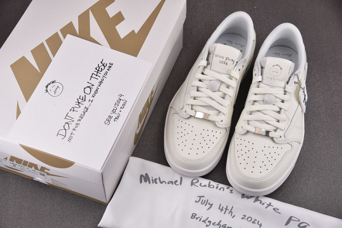 Jordan 1 Retro Low OG SP Travis Scott Michael Rubin White Party TD1228-111