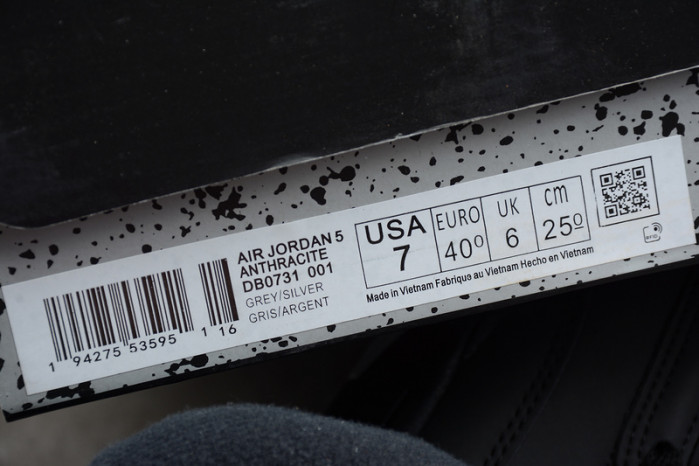 jordan 5 retro anthracite - db0731-001