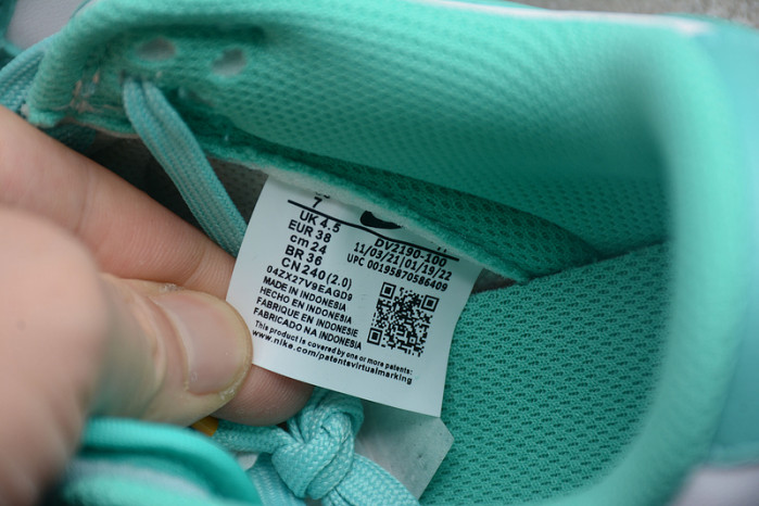 nike dunk low white turquoise - dv2190-100