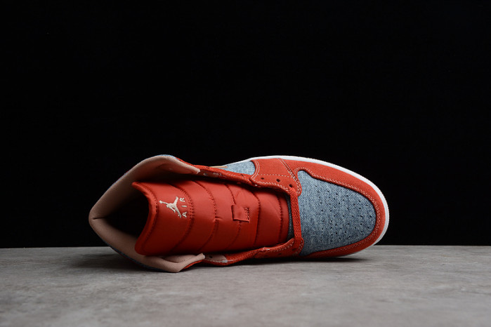 jordan 1 mid denim red - dm4352-600