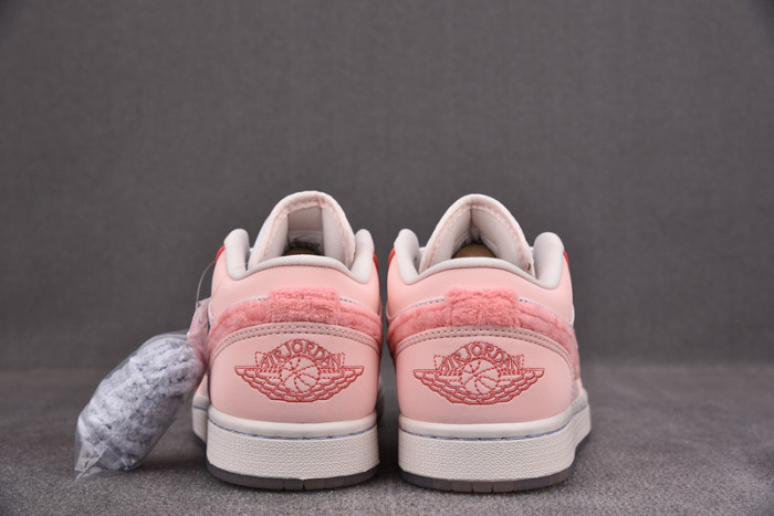 air jordan 1 low white pink grey shoes dm5443-666