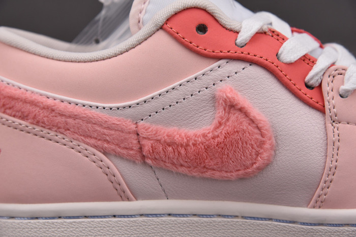 air jordan 1 low white pink grey shoes dm5443-666