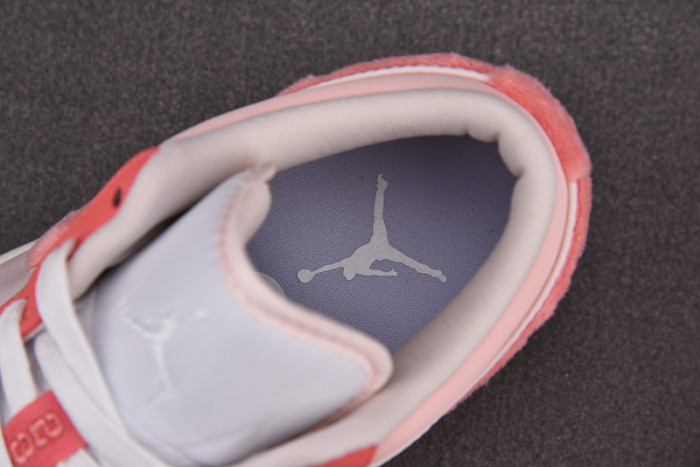 air jordan 1 low white pink grey shoes dm5443-666