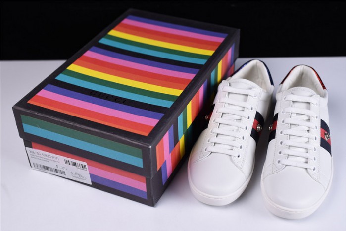 gu ace embroidered low-top sneaker womens 6951103-5618