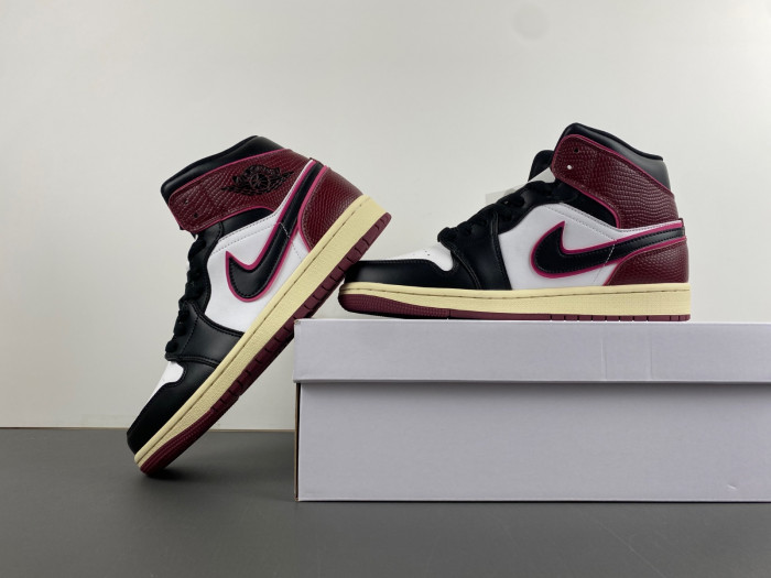 air jordan 1 mid se bordeaux fq7818-101