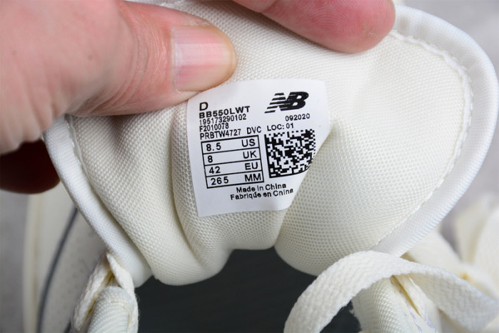 new balance 550 cream black