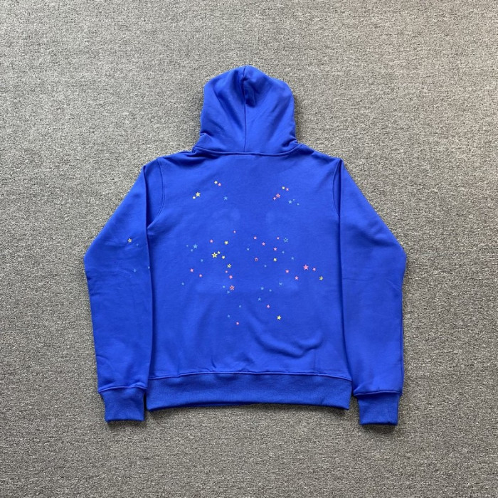 sp5der tc hoodie blue
