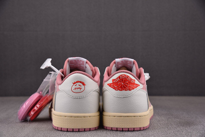 travis scott x air jordan 1 low og white pink dm7866-600