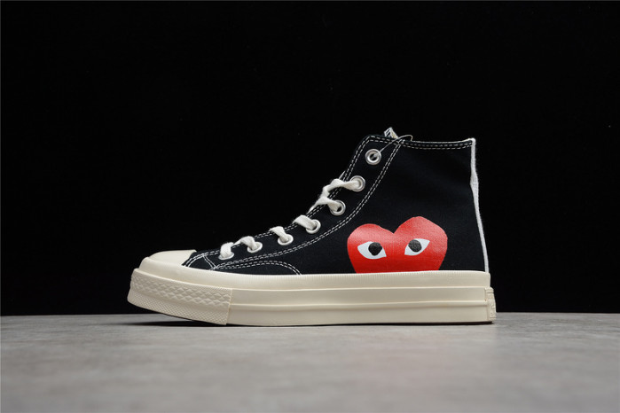 converse chuck taylor all-star 70 hi comme des garcons play black