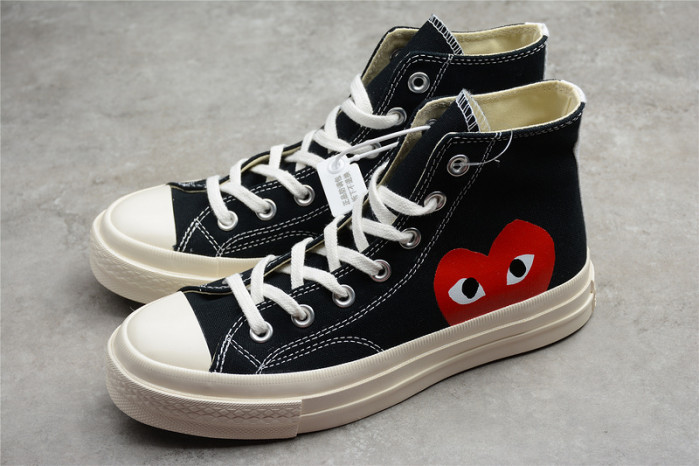 converse chuck taylor all-star 70 hi comme des garcons play black