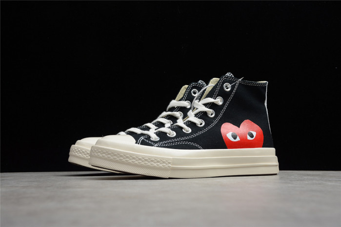 converse chuck taylor all-star 70 hi comme des garcons play black