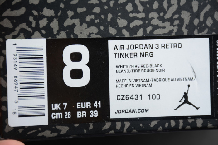 air jordan 3 retro se fire red denim (2020) cz6431-100