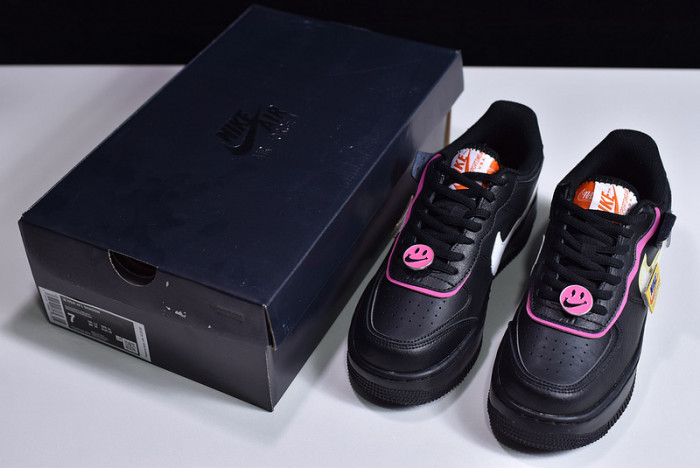 nike air force 1 shadow removable patches black pink cu4743-001