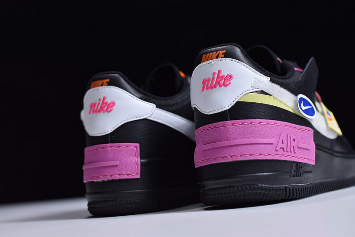 nike air force 1 shadow removable patches black pink cu4743-001