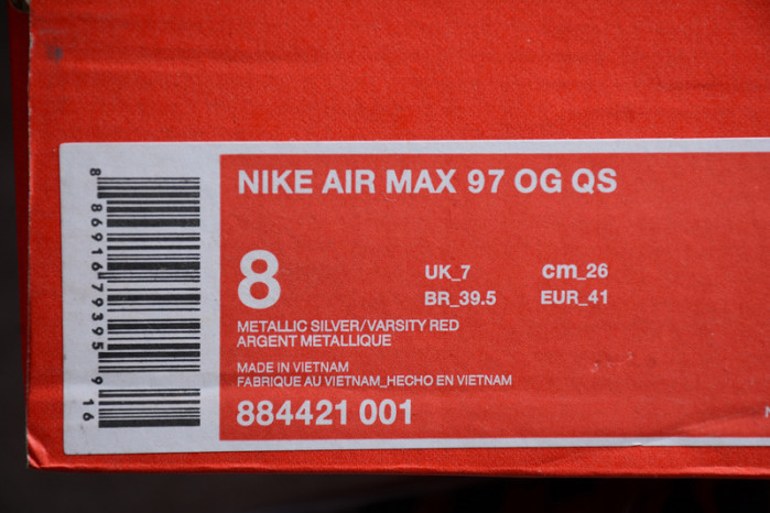 nike air max 97 og "silver bullet "884421-001