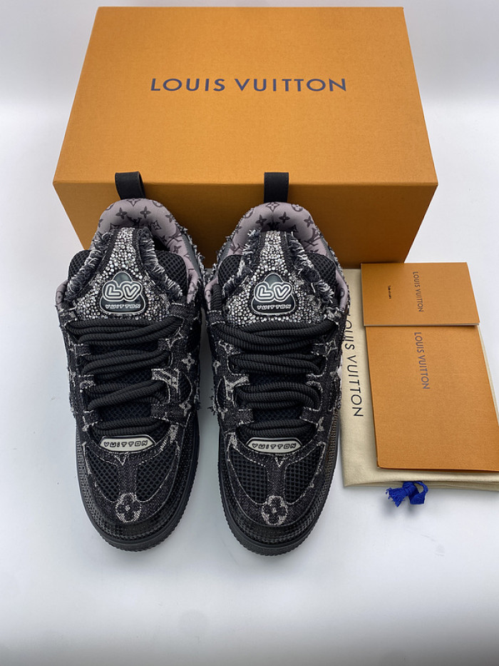 l&v skate sneaker black swarovski monogran